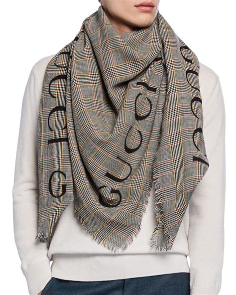 men's gucci scarf|Gucci scarf men's outlet.